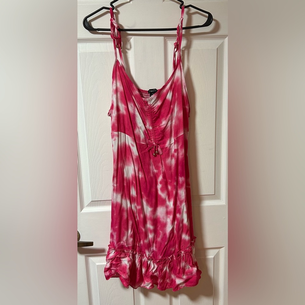 Pink and White Tie-Dye Dress